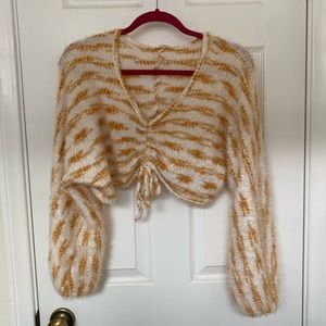 Dollskill cropped fuzzy sweater